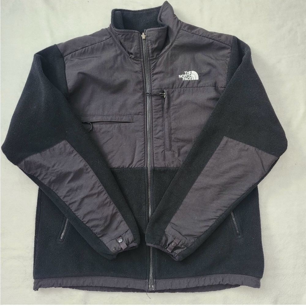 THE NORTH FACE Men's Retro Denali Fleece Black Charcoal Grey Jacket Large Cozy